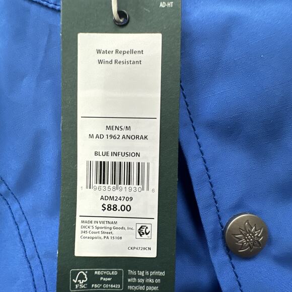 Alpine Design Anorak Pullover Jacket Mens Medium Water Repellent Wind Resistant - Picture 12 of 16